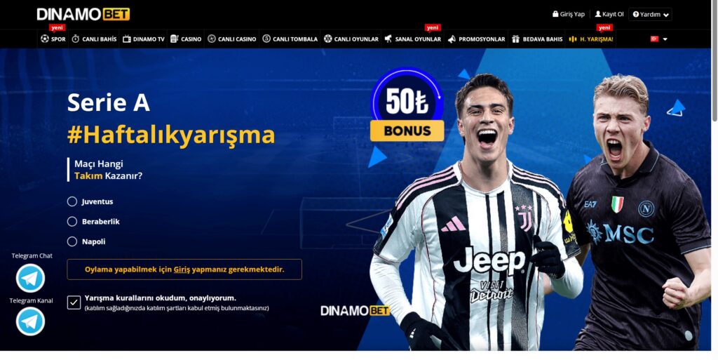 dinamobet haftalık yarışma